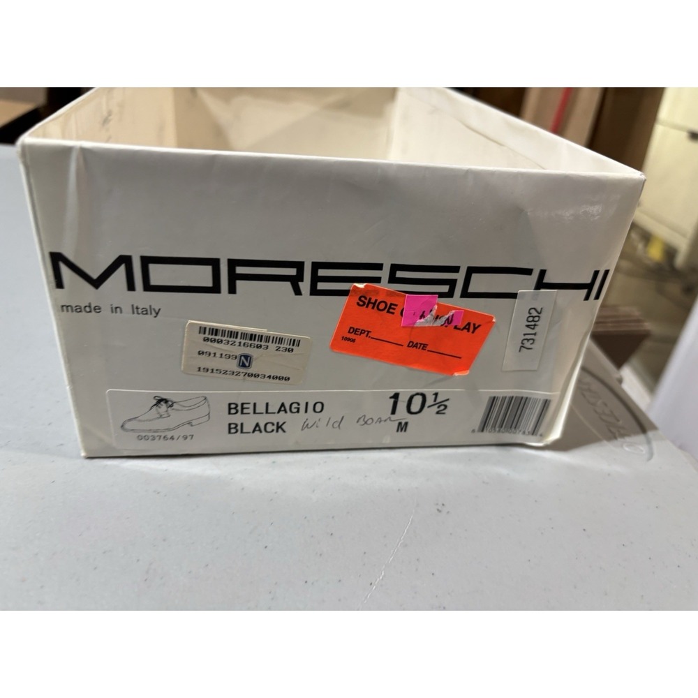 Moreschi mens Black Italian Leather Dress shoes With Laces Size 10.5 Bellagio - Picture 8 of 8